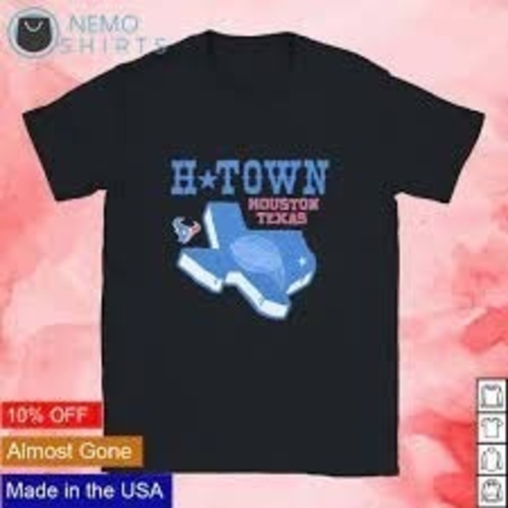 Houston Texans H-Town Football Map Shirt